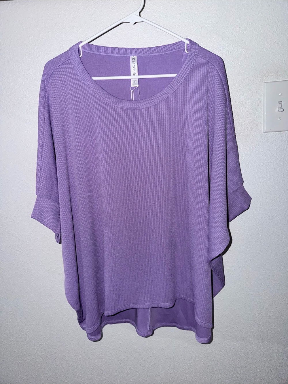 Oversized Ribbed Knit Tunic in Lavender NWT see measurements
